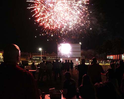 Fireworks at the All Class Alumni Party.