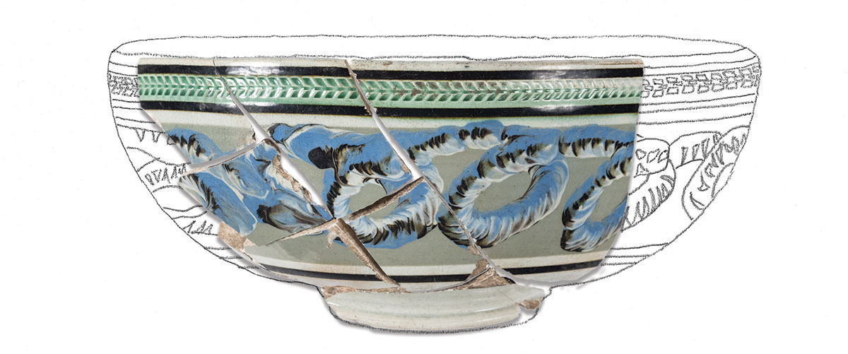 Common Cable Pearlware Bowl 