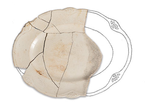 Edge-Molded Whiteware Plate