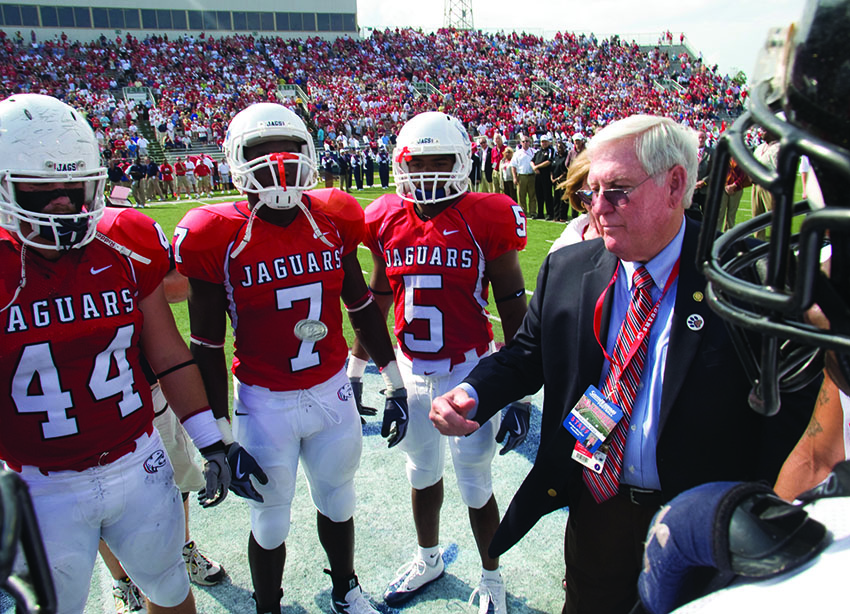 President Moulton with first football team at South.