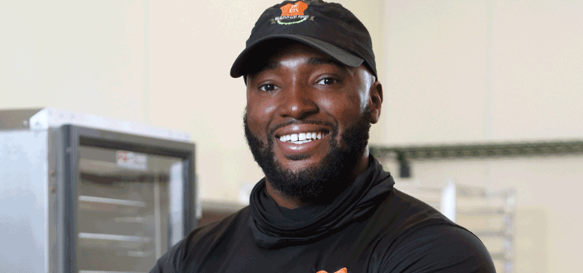 Lorenzo Ferguson in his food truck.