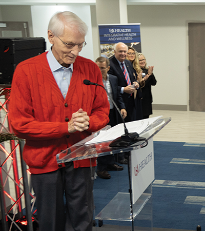 Louis Mapp sepaking at dedication.