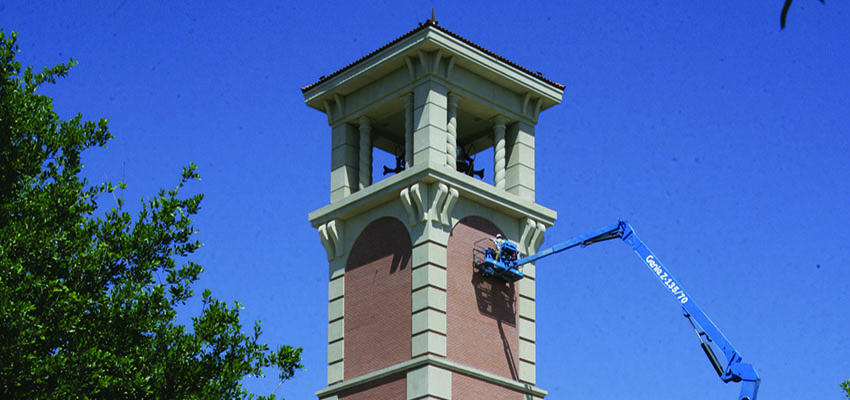 Moulton Tower being constructed