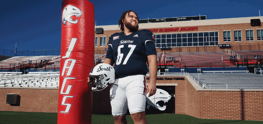 Reggie Smith, a walk-on from Pensacola, earned a scholarship before his fifth season of football at South Alabama.