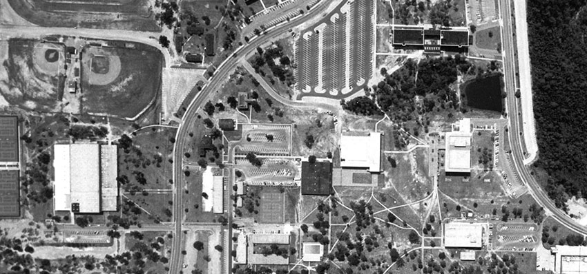 Aerial view of South in the 1990s.