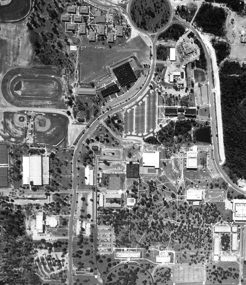 Aerial view of South in the 1990s