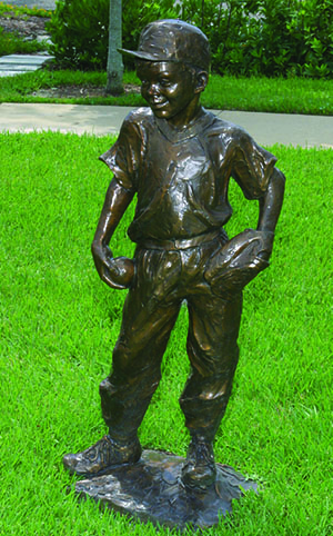 Bronze statue at Children's and Women's hospital.