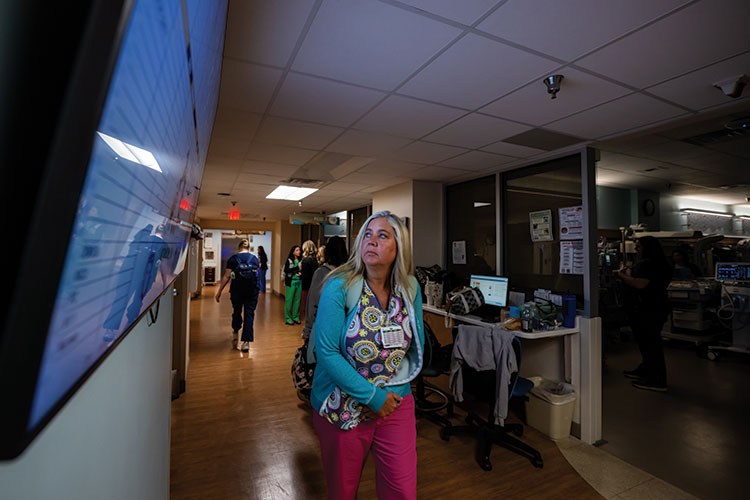 Nurses in the hallway