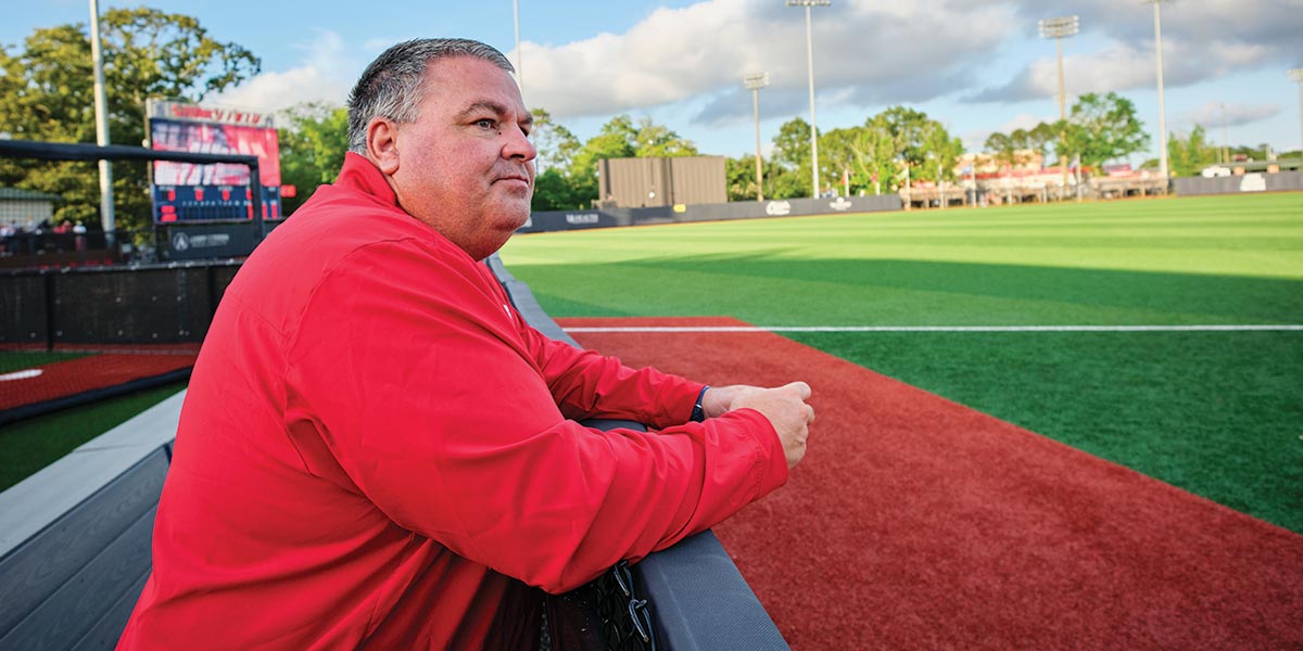 Dr. Joel Erdmann at the baseball field 