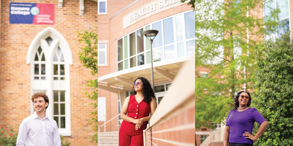 three students that received the Flagship Leaders Scholarship