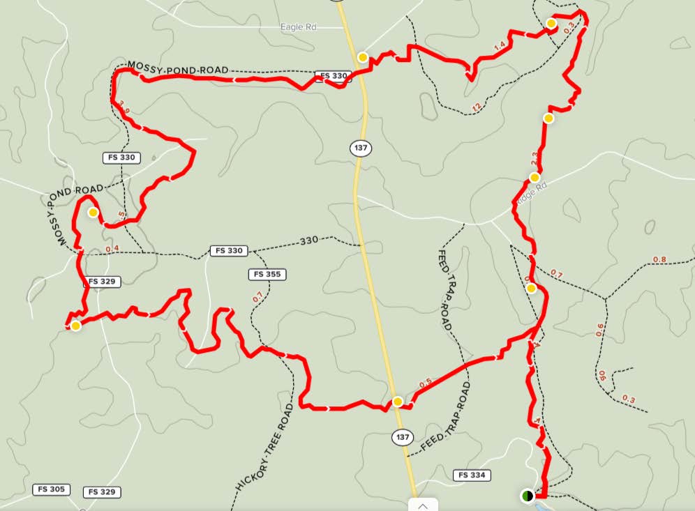 Trip Map for Conecuh Forest