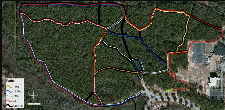 Glenn Sebastian Nature Trail map.