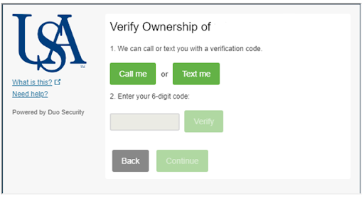 verification method Screenshot
