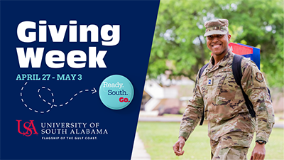 Facebook graphic with military student smiling.