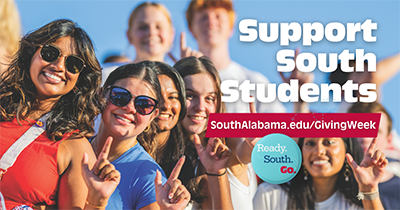 Facebook graphic with students holding up J sign.