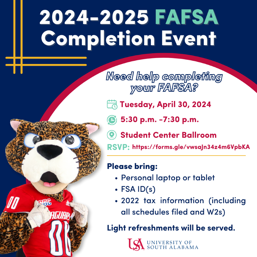 20242025 FAFSA Information University of South Alabama