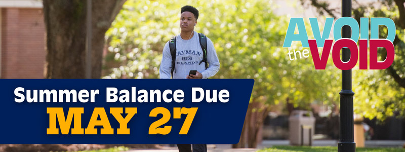 Avoid the Void Summer Balance Due May 27