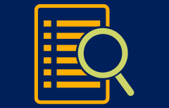 magnifying glass on paper