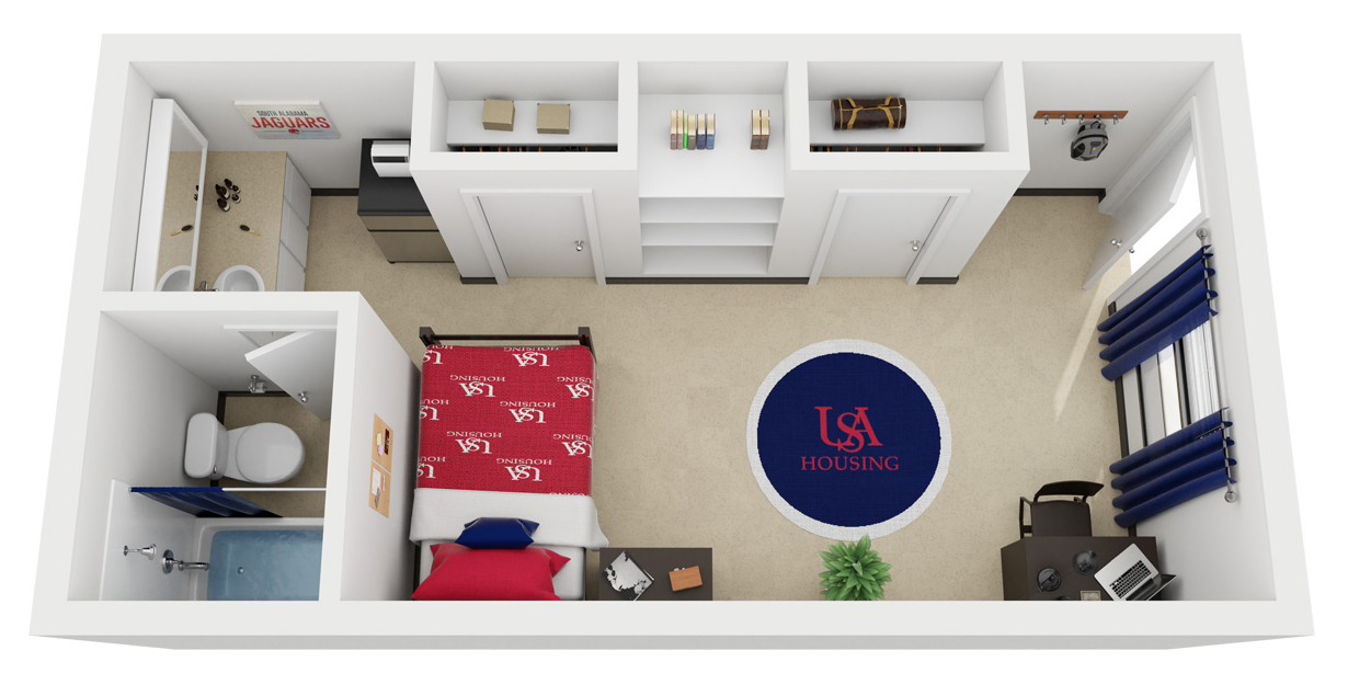 3D floor plan of Delta Large Private