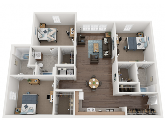3 Bedroom Apt for 3