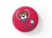 Southpaw with a stethoscope button