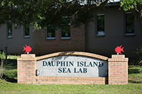 media relations photography - dauphin island sea lab sign