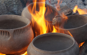 Indigenous potters from the Choctaw Nation in Oklahoma will demonstrate pot making with local sourced clays from the Mobile area October 3, 2023.