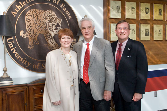 Beth Anderson, Dr. Thomas Wells, and Dr. Joseph F. Busta, Jr.