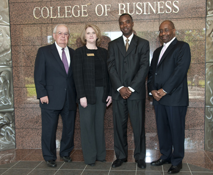 Dr. Carl Moore, Dr. Deborah Spake, Mark Wilson, and Cedric Hatcher