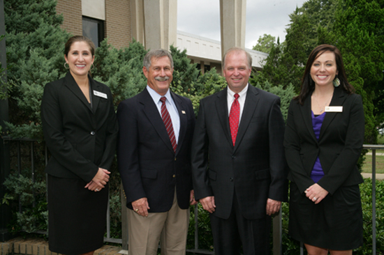 USA Associate Director of Development Lauren Weigel, USA College of Engineering Dean Dr. John Steadman, Thompson Engineering Chief Executive Officer and USA Trustee Jimmy Shumock, and USA Development Specialist Lee Weldon.