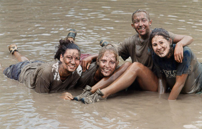 Students playing oozeball