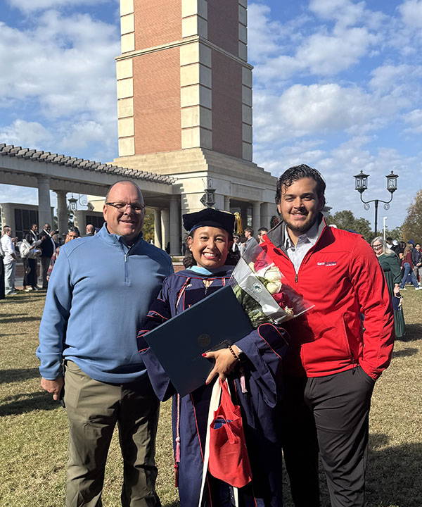 Family at graduation