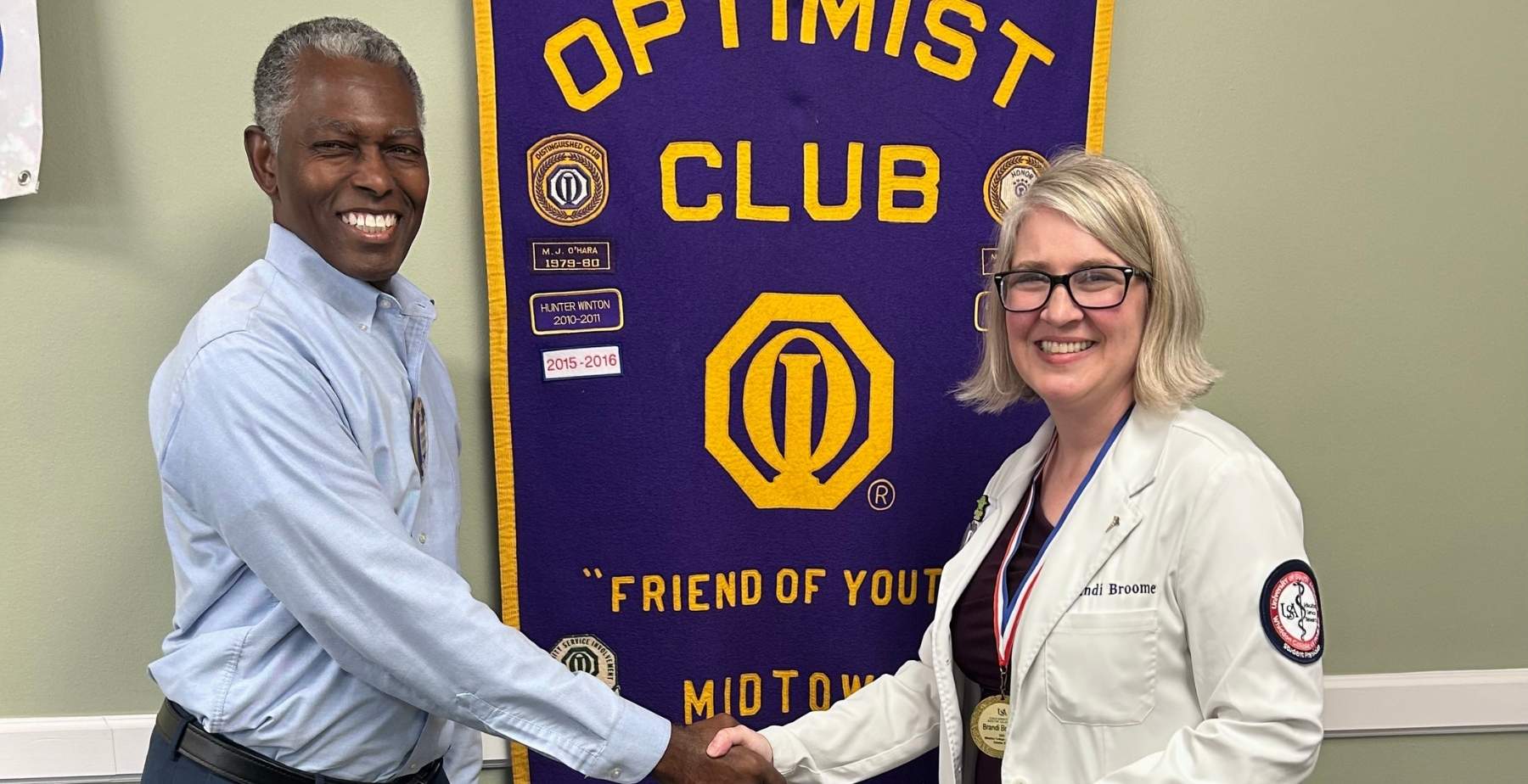 Broome honored by Midtown Optimist Club