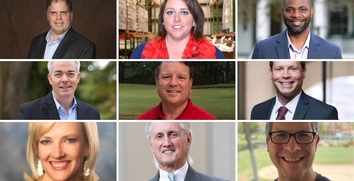 Top row L-R: Jim Moore, Kim Lawkis, Ron Stallworth.
Middle row L-R: Patrick Dungan, Ross Bonura, Neil Christopher.
Bottom row L-R: Laura Gabel, Dr. Joseph Molyneaux, Dr. Bryan Op't Holt.