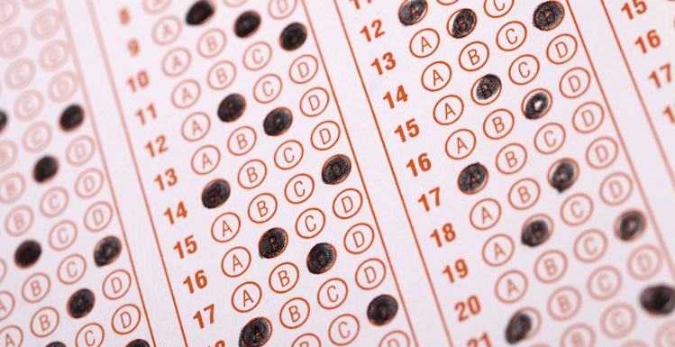 stock photo of exam sheet