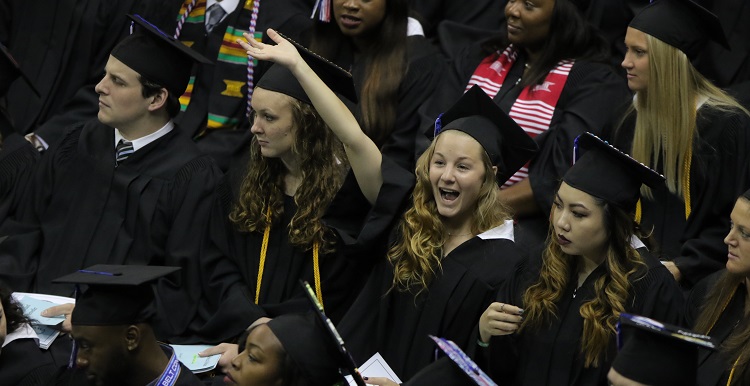 In two ceremonies, a total of 2,303 spring and summer degree candidates were recognized and honored. Total degrees awarded in South’s history now number more than 84,000.