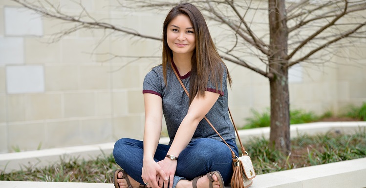 Maire Nakada, a nursing student and 2015 winner of the Distinguished Young Women competition, has made herself an abassador for her university, in addition to her representing the national scholarship program.