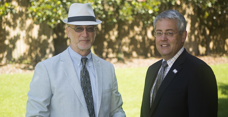 Mitchell College of Business Assistant Dean Dr. Alex Sharland, left, and Dean Dr. Bob Wood said uncertainty following the Brexit referendum is upsetting global economic markets. 