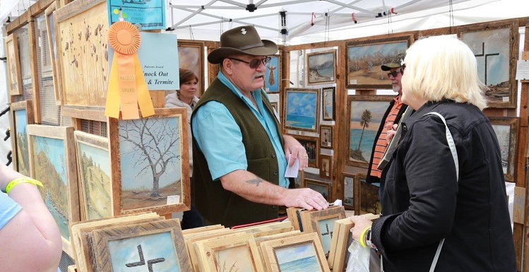 A Mitchell College of Business survey showed more than half of the people attending the Fairhope Arts and Crafts Festival patronized local businesses. Photo courtesy of the Eastern Shore Chamber of Commerce. 