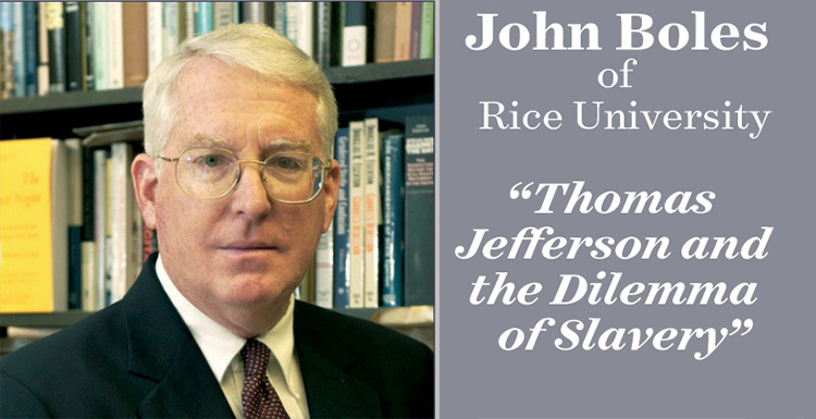 Stallworth Lecture to Focus on Thomas Jefferson and the Dilemma of Slavery