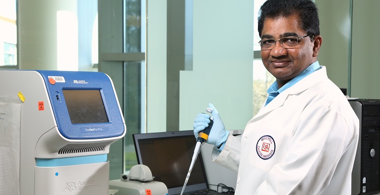 The Rev. Joji Reddy Lingaredd's research on plant extracts could lead to identifying herbal medicines as alternative cancer treatments. His research at MCI is designed to lay the groundwork for future collaboraiton.