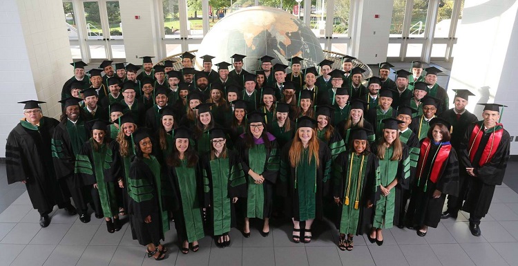 The Waterman Globe, after being removed from public view since 2015, was on display this year for Commencement activities, including the College of Medicine's convocation ceremony. 