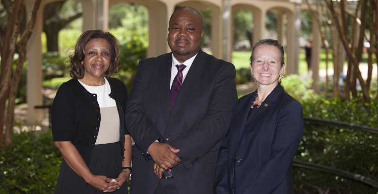 Dr. Nicole Carr, right, associate vice president for Student Academic Success, teamed with Dr. Kathy Thompson and Dr. Andre Green of the College of Education and Professional Studies to secure a grant that further supports South's Pathway USA program.