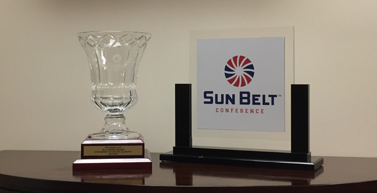 Sun Belt Conference's all-sports trophy AKA or Vick Bubas Cup