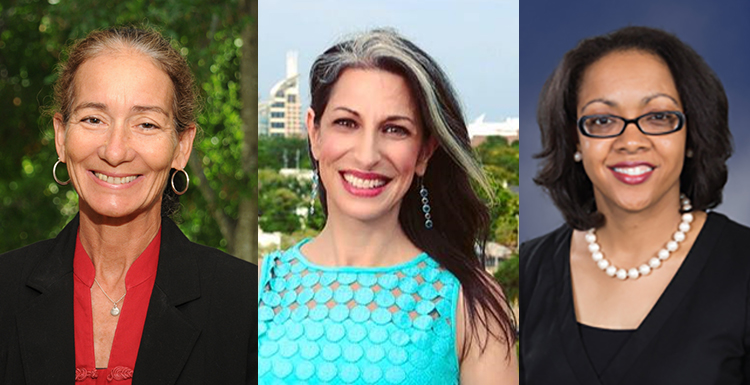 From left, Dr. Julee Waldrop, Dr. Krista Harrell and Chandra Brown are among the featured speakers at the Junior League of Mobile’s Focus Women’s Conference at the Mobile Convention Center.