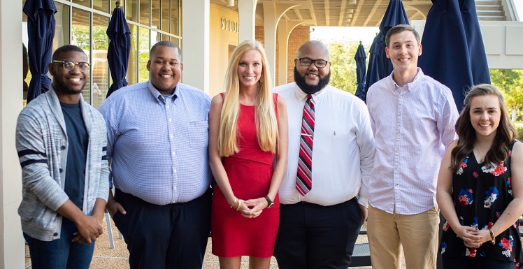 South recently elected next year's Student Government Association officers. They are, from left, Jordan Griffin, chief justice; Shaun Holloway, vice president; Grace Newcombe, president; Broderick Morrissette, attorney general; Caleb Santa Cruz, treasurer; and Breanna Healy, student at large.