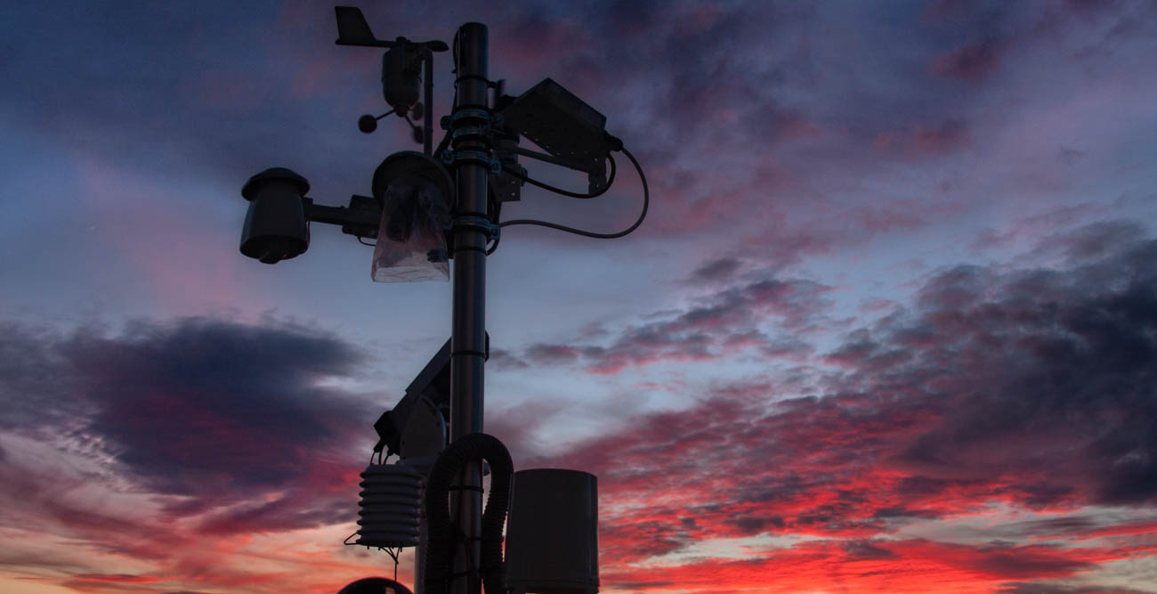 Stock photo of a weather station.