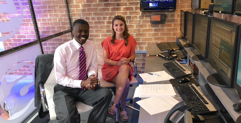 Caroline Carithers, a 2019 South graduate who is starting at WKRG-TV5, joins Chief Meteorologist Alan Sealls as a member of the WKRG First Alert Storm Team. Sealls taught Carithers while she was at USA.