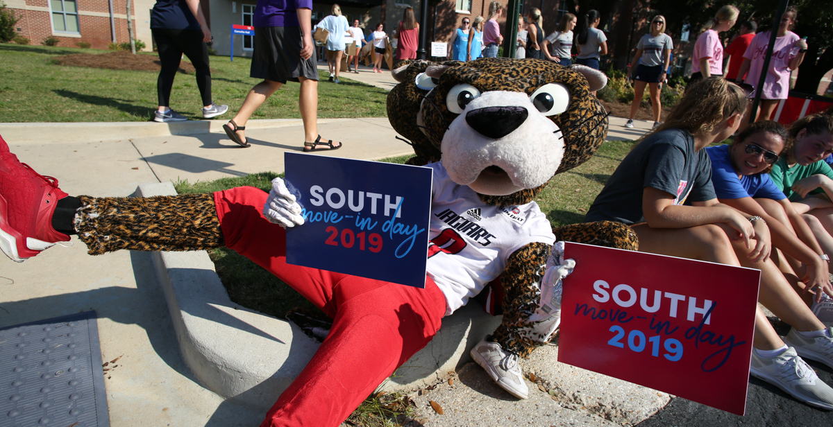 Move-in Day at South kicks off “Week of Welcome…and Beyond,” two weeks of special events such as First Night, Convocation, Get on Board Day and the Block Party that highlight South’s campus community. 