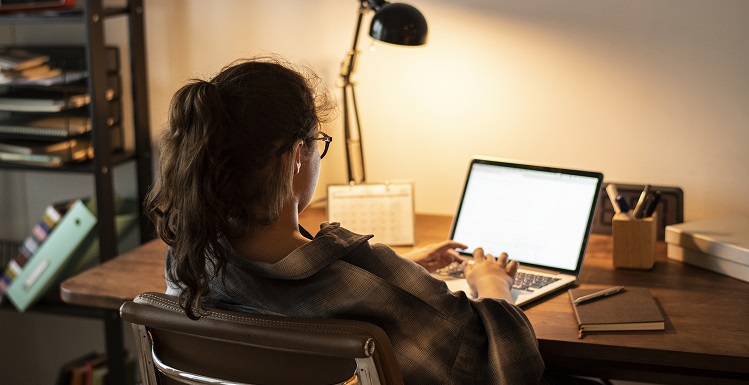 file art of a student on a computer